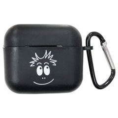 【おまけ付き】RAKUSE ( ラクセ ) バーバモジャ airpods pro ケース ( シリコン / ブラック / 第3世代対応 ) バーバパパ シリコンケース 第三世代 ( キズ防止 / 全面保護カバー / カラビナ付き ) ブラック バーバモジャ