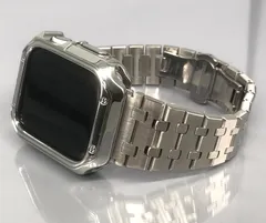 GimelZayin 鏡面　シルバー　ステンレスベルト　アップルウォッチ メンズ レディース ultra ultra2 38mm 40mm 41mm 42mm 44mm 45mm 49mm 46mm カバー ケース Apple Watch バンド