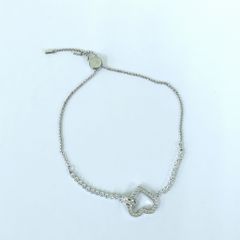 エルメス プスプス レザー ブレスレット バングル ブラック シルバー