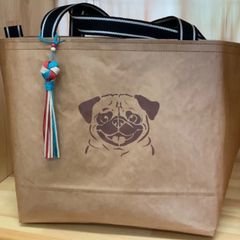 ハンドメイド　米袋かばん　パグ