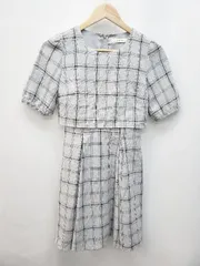 ◇ TITTY&CO. ティティーアンドコー フレア かわいい 半袖 ミニ ワンピース サイズS グレー レディース P  【1403110019266】のサムネイル
