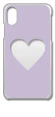【新品未使用】iPhone X iPhone Xs アイフォンX XS クリア ハードケース (ラベンダー) ハート窓 アレンジ くすみカラー カバー スマホケース cl-iphonex-363