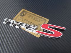 ●TYPE S エス ABS製 CH/BLACK/RED 凹凸仕様エンブレム新品！