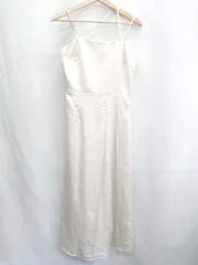 ◇ ⊂ JUNOAH ジュノア 裏地あり ロング丈 ワンピース サイズM アイボリー レディース E  【1502060004220】