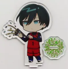 【中古】アクリルスタンド・アクリルパネル [単品] 糸師凛 バースデー アクリルスタンド(5月お祝いver.) 「ブルーロック×PRINCESS CAFE」