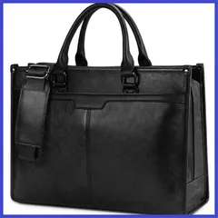 メンズ ビジネスバッグ ブリーフケース A4対応 撥水 自立 15.6インチPC対応 2WAY マルチポケット [KTMOUW] 大容量 就活バッグ リクルートバッグ 就活 通勤 ブラック ブラウン