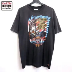 90s USA製 vintage HARLEY DAVIDSON HOLOUBEK イーグル スカル エンジン モーターサイクル 半袖Ｔシャツ メンズ 表記XLサイズ