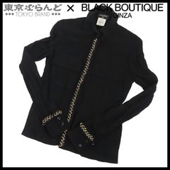 シャネル CHANEL ダブルポケット チェーンブラウス P41888V11912 ブラック シルク ポリウレタン 長袖 38 トップス レディース 101749564