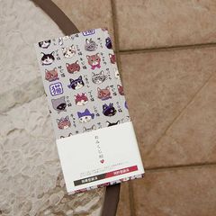 【おみくじ帳／おみくじ帖】猫図鑑(グレー)