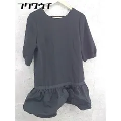 ◇ AMERICAN RAG CIE アメリカンラグシー 五分袖 ミニ ワンピース サイズF ブラック レディース 【中古】 【1101290002367】