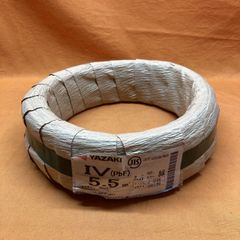 IVケーブル 矢崎電線 IV 5.5sq 50m 緑