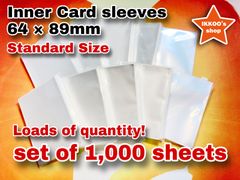 【Industry Shaking!】Standard Size 64×89mm Inner Sleeves 1000 Sheets Card Sleeves for Card Size: 63×88mm MTG Pokémon Cards