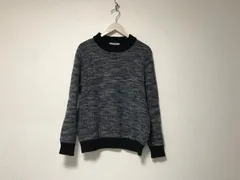 本物ラッピンノットWRAPINKNOTコットンウールニット長袖セーターメンズサーフミリタリーアメカジビジネススーツドレスゴルフ黒ブラック白ホワイト柄2M日本製のサムネイル