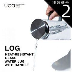 種類2:1.4L 873716 ウォータージャグ 冷水筒 LOG 耐熱ガラスウォータージャグ 1.0L / 1.4L ハンドル付き 耐熱ガラス製 熱湯 冷水 ガラス素材 広口 食器洗浄機対応 麦茶ポット ウォーターサーバー お茶 ピッチャー 冷水ポット ハーブ