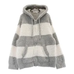 gelato pique ジェラートピケ  ジップパーカー ルームウェア 上下セット ボーダー柄 グレー系 L [240101378286] メンズ