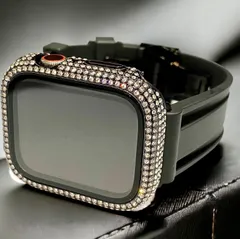 アップルウォッチバンド ラバーベルト Apple Watch 　キラキラ ケース カバー  メンズ レディース 38 40 41 42 44 45 46 49 SE1/2/3 Ultra1/2/3  08