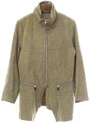 ISSEY MIYAKE イッセイミヤケ 1991AW ジップデザインハイネックブルゾン ベージュ Mのサムネイル
