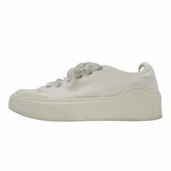美品 アディダス バイ ステラマッカートニー adidas by Stella McCartney Court コート ローカット スニーカー シューズ キャンバス ロゴプリント 厚底 HQ8675 サイズ27.0cm 白 オフホワイト メンズ/9/のサムネイル