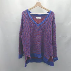 ◇ ⊇ Simplicite シンプリシテェ 総柄 ニット 長袖 セーター サイズ表記なし ブルー オレンジ レディース E  【1412090061516】