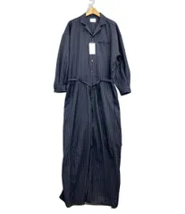 open collar belted assort l/s jump suit / 開襟ベルト付き
