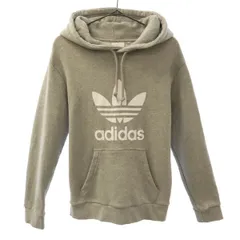 アディダス トレフォイルロゴプリント スウェットパーカー グレー adidas プルパーカー メンズ 【中古】  【230315】