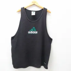 XL/古着 アディダス adidas ビンテージ タンクトップ メンズ 90s ビッグロゴ エキップメント 大きいサイズ クルーネック 黒 ブラック spe 2