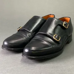 1e7 42ND ROYAL HIGHLAND ロイヤルハイランド  ダブルモンク ストレートチップ ビジネスシューズ 7 1/2 ブラック レザー フォーマル オフィス 革靴のサムネイル