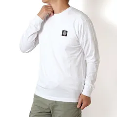 25AWモデル ストーンアイランド STONE ISLAND COMPASSロゴパッチ 長袖Tシャツ【V0001 WHITE】 K2S152100028 S0013 V0001/【2025-26AW】m-tops