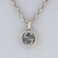 GUCCI （グッチ） インターロッキングG ペンダント ネックレス Ag925 ブランドジュエリー ネックレス/ペンダント  455307 used:B【中古】