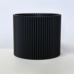 【3Dプリント】コラム03鉢カバー ブラック｜シンプル・北欧風・おしゃれ植木鉢 2.5号用