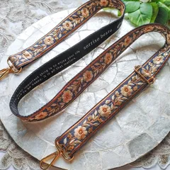 No.187 (ブルー)『インド刺繍ショルダーストラップ』　スマホストラップ　スマホショルダー　バッグショルダー