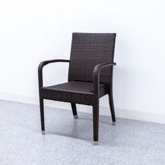 【展示品】ラウンジ アーム チェア ダイニング ガーデンファニチャー アウトドア ダークブラウン