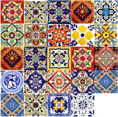 fogman タイルシール 壁紙シール アンティーク キッチン 防水 10x10cm 24枚セット(カラフル,  10x10cm)