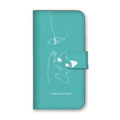iPhone 13 iPhone13 ケース 手帳型 アイフォン13 スマホケース 携帯ケース 猫 ネコ ねこ 手書き かわいい 可愛い ジト目 らくがき ネイビー ピンク カラー02