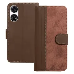 TEDTIKJT ZTE あんしんファミリースマホ ケース 手帳型 A303ZT 携帯カバー 全面保護 高級PUレザーとデニムの組み合わせデザイン ZTE Anshin Family a303zt 手帳型 カード収納ポケット 横置きスタンド機能 ZTE あ 1