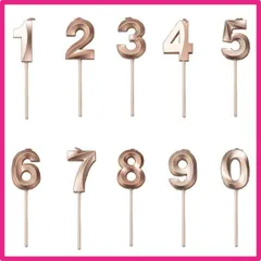 誕生日 ろうそく お誕生日キャンドル おしゃれ 数字 10個入り バースデーキャンドル 3D 装飾 記念日をお祝いしましょう ケーキナンバーキャンドル ウェディングパーティー 卒業パーティー シャンパン(番号0-9)