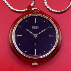 当時物 CITIZEN クォーツ 懐中時計 スクエア型 ウォレットチェーン付 当時物 CITIZEN クォーツ 懐中時計 スクエア型 ウォレット