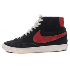 ナイキ NIKE ブレーザー ミッド BLAZER MID スニーカー シューズ スエード US8.5 26.5cm 黒 ブラック 赤 レッド 616825-997 /BM