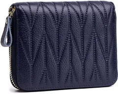 カードケース じゃばら 12枚収納 大容量 小銭入れ スキミング防止 ネイビー