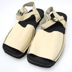 ザラ サンダル ストラップ 靴 黒 レディース 35サイズ ブラック×クリーム系 ZARA 【中古】