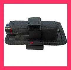 【スタッフおすすめ！】AHJ LED 回転式 懐中電灯 回転 ホルスター ケース 付 フラッシュライト ベルト 角度 固定 【 回転 ホルダー 付き 懐中電灯 】 伸縮調整 腰 付け 軽量 小型 電池式 夜間 歩行 夜道 作業 ライト 固定