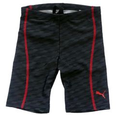 プーマジュニアスクール水着120サイズ黒x赤