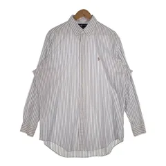Ralph Lauren ラルフローレン YARMOUTH ボタンダウン ストライプシャツ ホワイト ブルー Size 16 1/2
