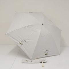 折りたたみ日傘 JILL STUART ジルスチュアート USED美品 晴雨兼用 ロゴ きのこ 刺繍 UV 遮光 遮熱 50cm FA9140