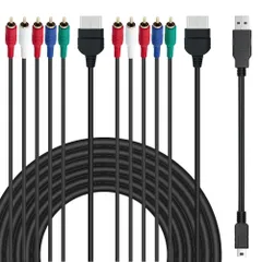 オリジナル Xbox ケーブル、クラシック 用 RCA コンポーネント オーディオ オーディオ ビデオ HD ビデオ コード用、USB-A ケーブル、AV - Mini AV USB Xiatiaosann 充電ケーブル付き