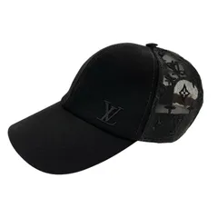 【LOUIS VUITTON】ルイ・ヴィトン ベースボール モノグラム メッシュ M77115 キャップ メンズ 黒 ブラック 美品のサムネイル