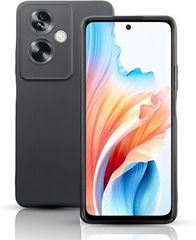 JACRON OPPO A79 5G 케이스 블랙 내충격 낙하 방지 박형 스트랩 홀 부착 유연 모래 광택의 질감 먼지가 붙지 않는 미끄럼 방지 스마트폰 케이스(TPU-AZ-2904, 90M-DLD-KI652)