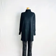 レディース コーデ売り モノトーン タートルネック ニット ブラック COTE フリーサイズ ズボン ボトム ブラック 総柄 秋服 まとめ売り 婦人服 セット売り