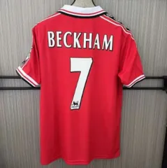 1998/15 マンチェスター・ユナイテッドのホームでは半袖のサッカーユニフォーム 7番 BECKHAM
