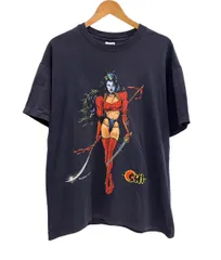 ヴィンテージ vintage 90's 90年代 anvil LADY DEATH SHI WILLIAM TUCCI アメコミ 漫画 アートT XL Tシャツ ネイビー LLサイズ 101MT-4220のサムネイル